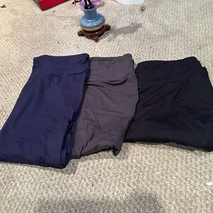 Set of Three Leggings - Navy, Gray, Black